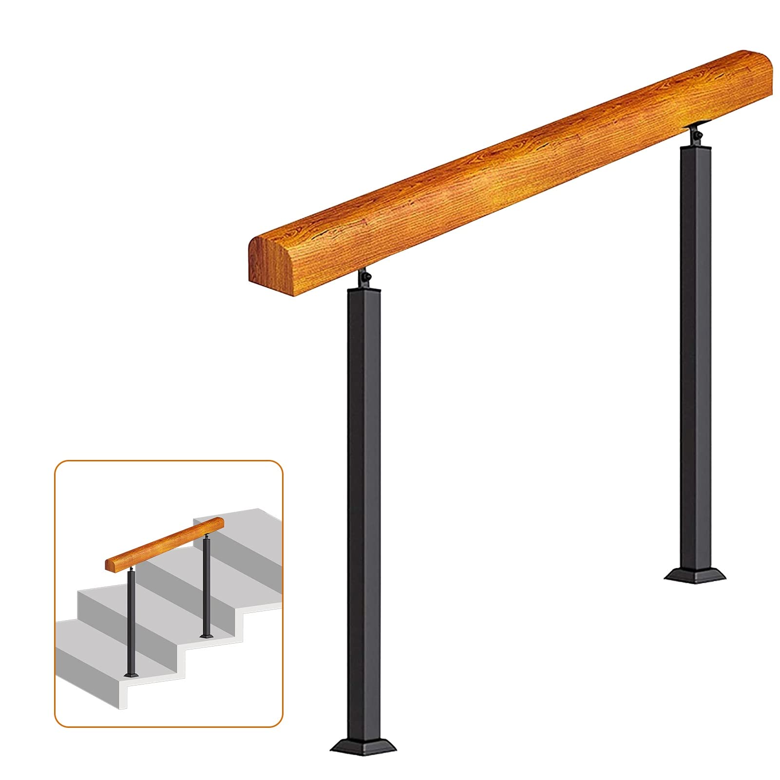 Main courante en bois pour sécuriser les escaliers glissants