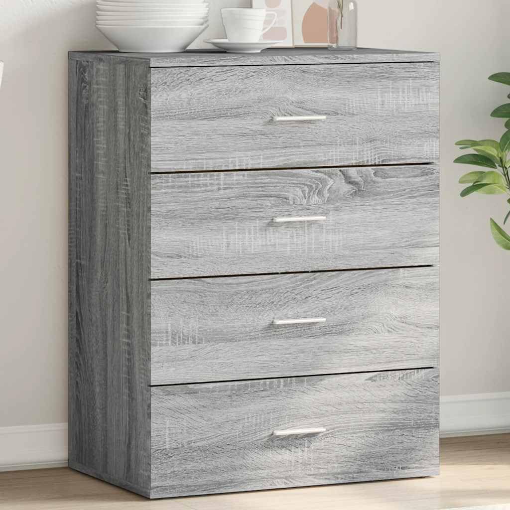 Credenza grigio Sonoma, 60 x 39 x 80 cm, in legno