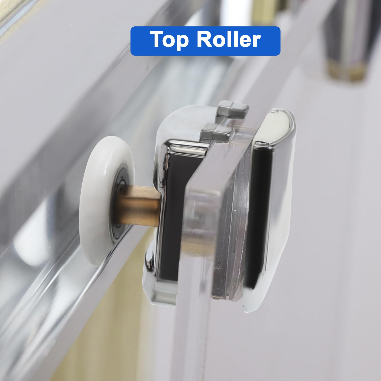 Set Di 4 Rotelle Per Porta Doccia - Sostituzione Per Cabine Doccia Con Vetro Da 4 A 8 Mm