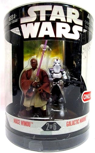 Star Wars " Orden 66" MACE WINDU & Galactic Marine Target MIB exclusivo