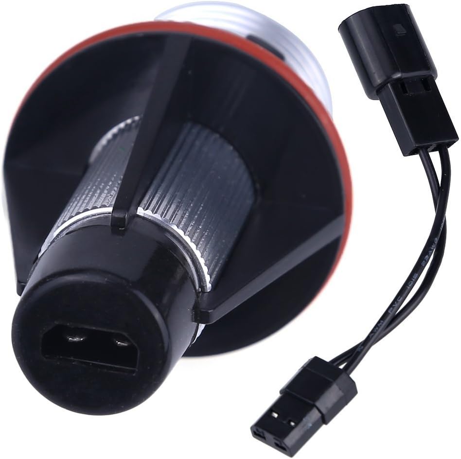 Ricoy 2x 5W For E39 E53 E60 E61 E64 E65 E66 E87 X3 X5 LED Angel Eye Halo Ring Marker Side Light White LED Bulb(Pack of 2) (E39)