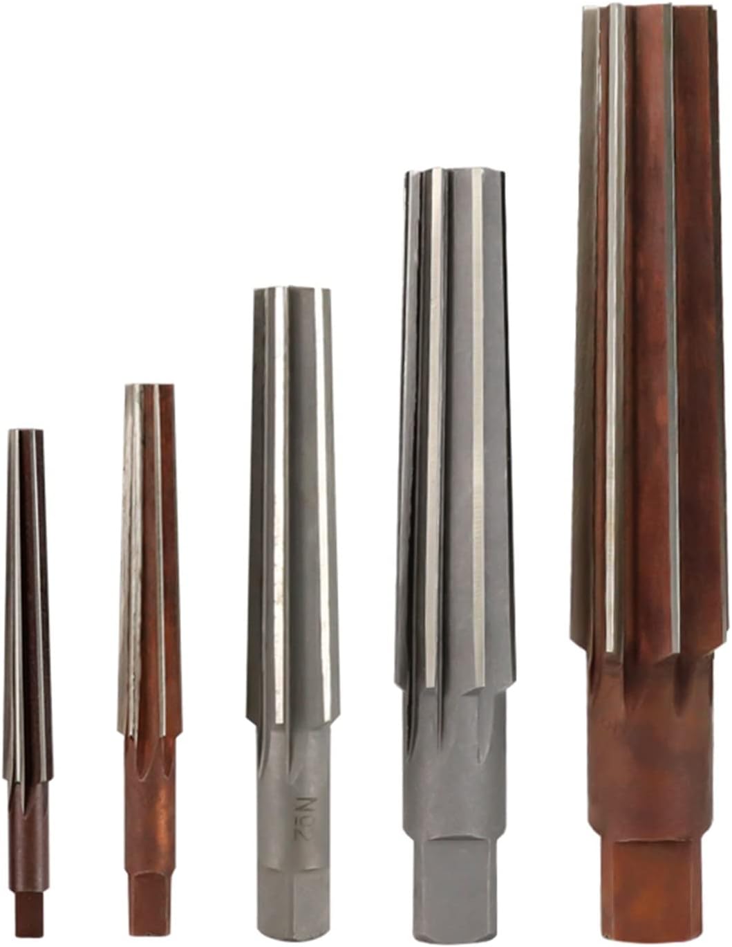 Steel Fine Rough-Edge Hand Reamers, Steel Morse Taper Hand Reamers MT0-MT4 2 Pcs For Milling Finishing