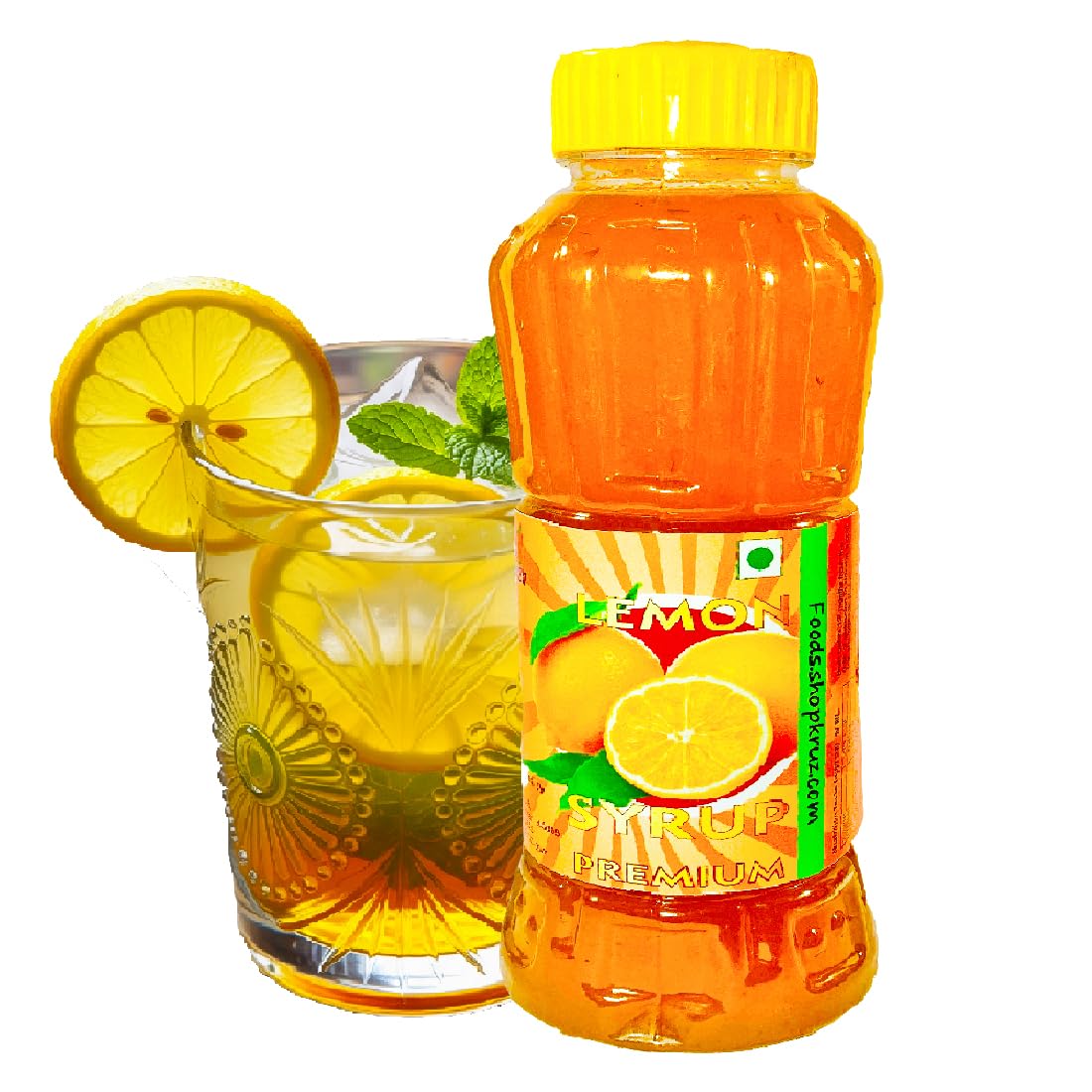 Foods.shopkruz Lemon Sharbat Syrup, 750 ml, Natural Refreshing Summer Drink Squash-image-1