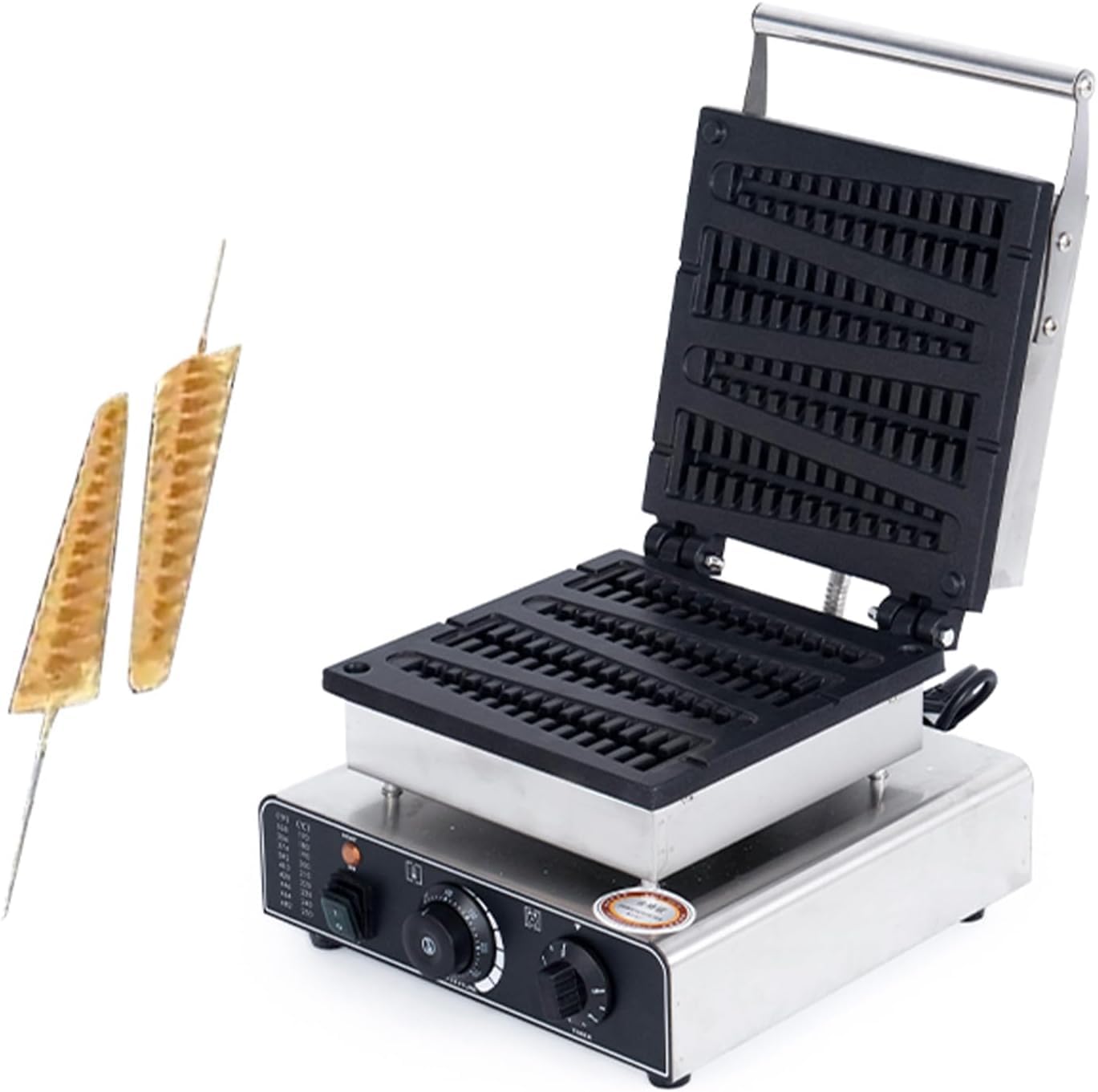 Christmas Tree Waffle Maker, 4pc Non-Stick Waffle Stick Maker, 1550W, 50-300°C Temp Control, 220V, 5-Min Timer, Professional Corn Dog Maker for Home & Commercial Use-image-49