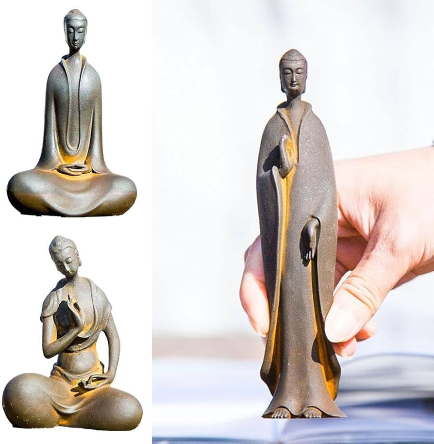 Amazon.com: Japanese Iron Zazen Buddha,Cast Iron Monk Figurine