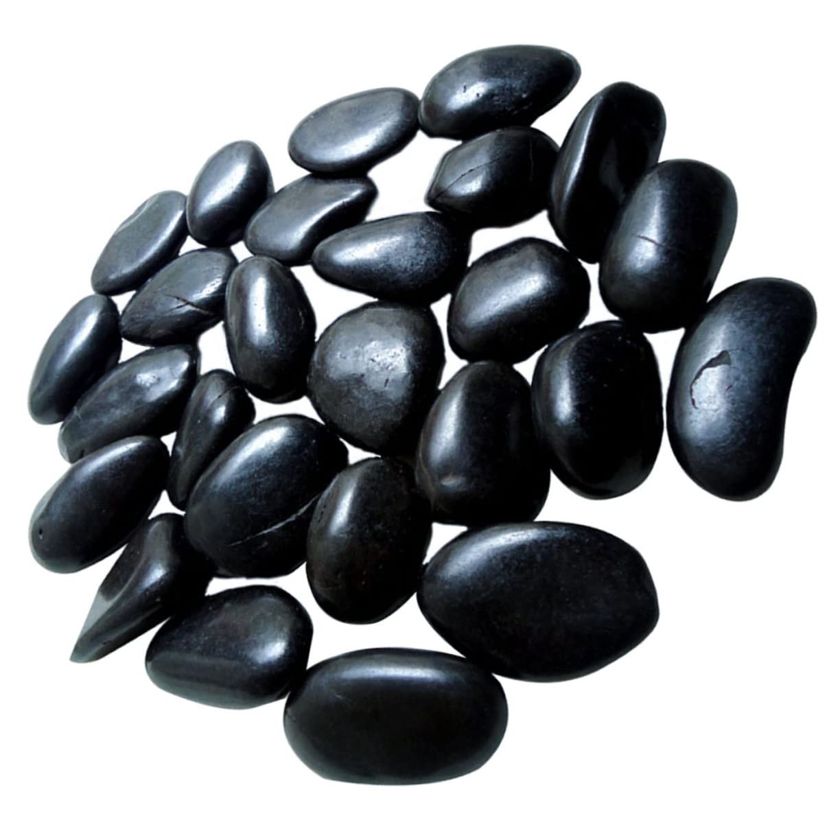 IWOWHERO Fish Tank Accessories Natural Pebbles for Aquascaping Landscape Rocks Smooth Edges Decorative Stones