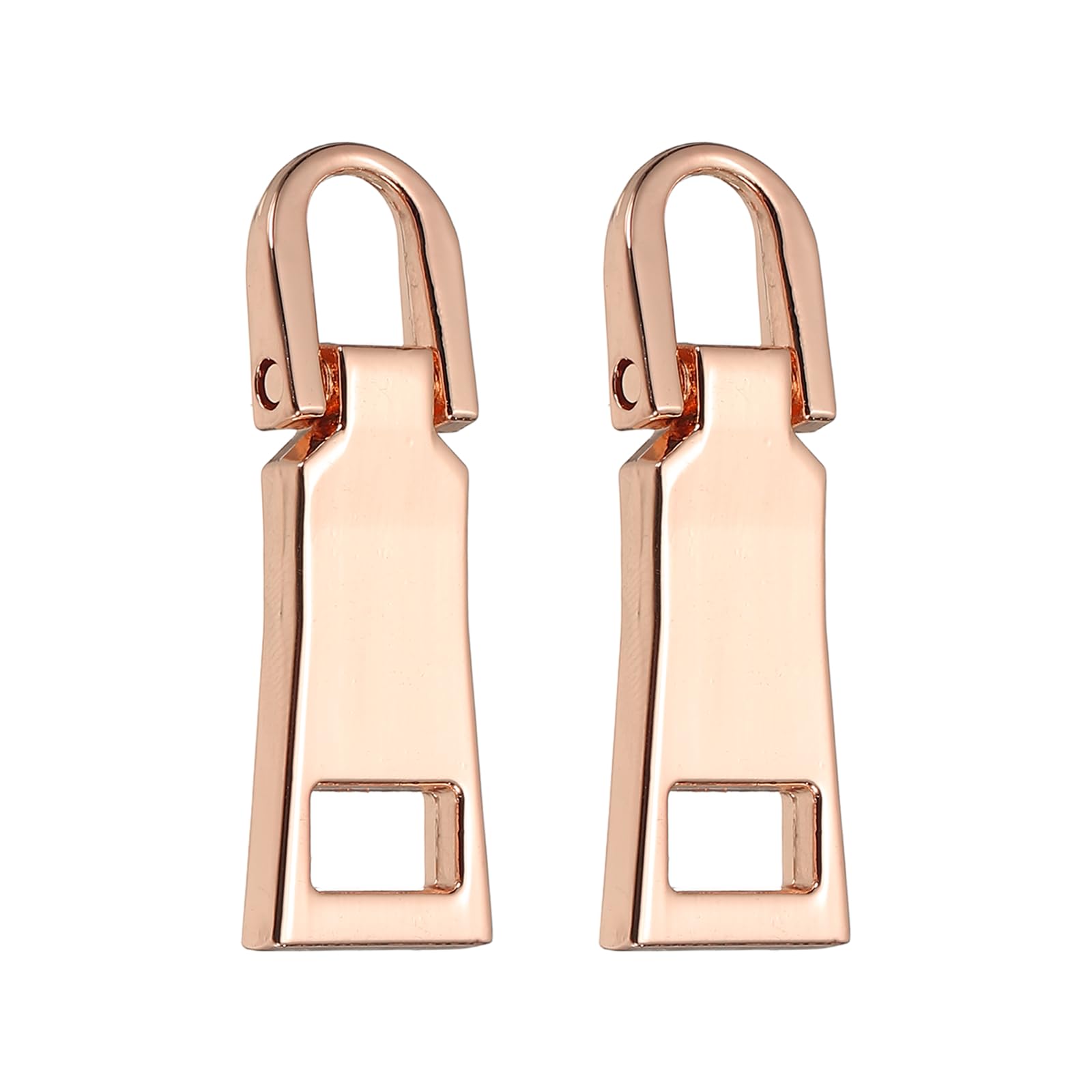 Muiltvoe 2Pcs Zipper Pull Replacement, Detachable Metal Zipper Handle Mend Fixer Tab Repair for Luggage Suitcase Backpack Jacket Bags Boots Coat Handbags, Copper