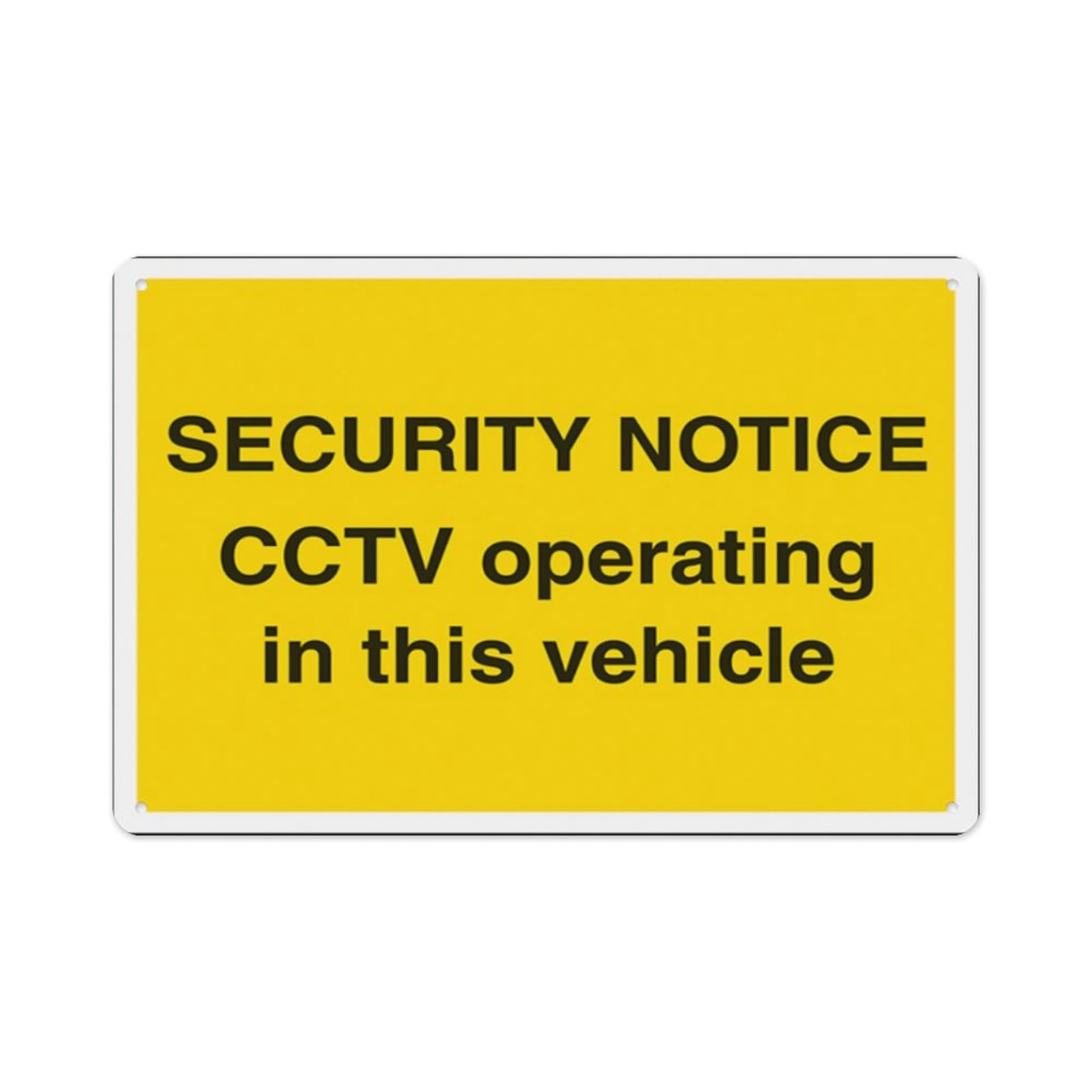 peiyeety Cctv Operating In This Vehicle Aluminum Tin Warning Signs For Home Outdoor Garden 12X16 Inches