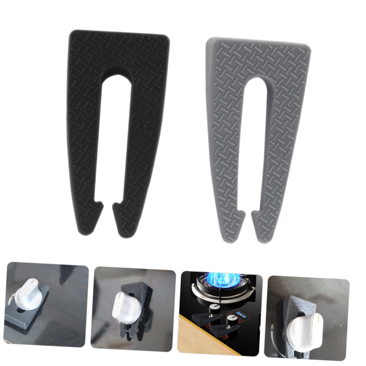 Hohopeti 2sets Oven Safety Locks Child Proof Knobs Gas Range Safety Knobs Stove Guard for Toddlers 2pcs*2