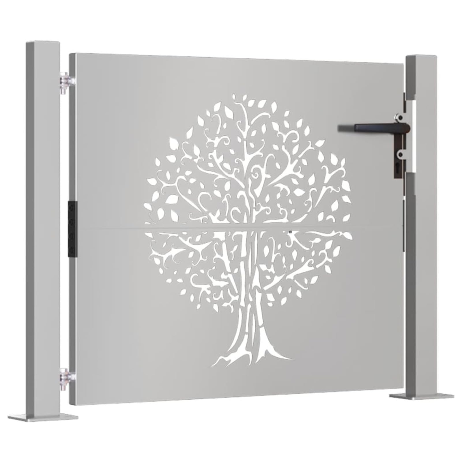 Puerta de jardín Acero corten diseño árbol 105x105 cm, Puertas para Jardin, Puertas De Exterior, Valla Jardín, Rejas para Puertas De Entrada153215