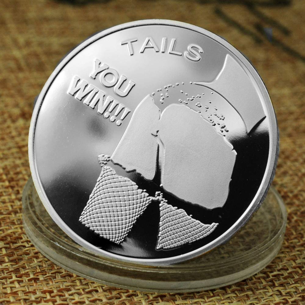 Stripper Pin Up Good Luck Heads Tails Challenge Coin Commemorative