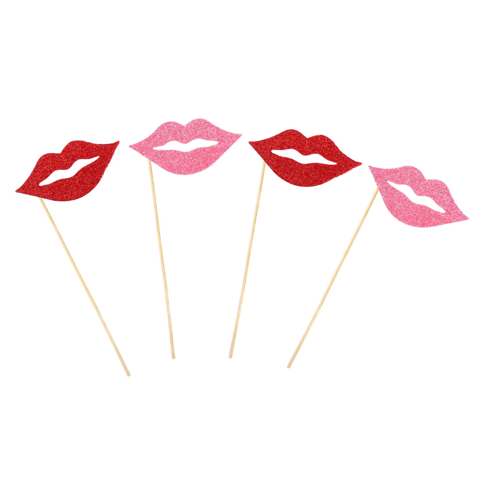 3 Sätze Teiliges Handheld Lippen Fotorequisiten in Rot Und Langlebige Hochzeits Party Deko Für Lustige Fotos Fotokabinen Und Geburtstagsfeiern Wiederverwendbar Und 40 Stück * 3
