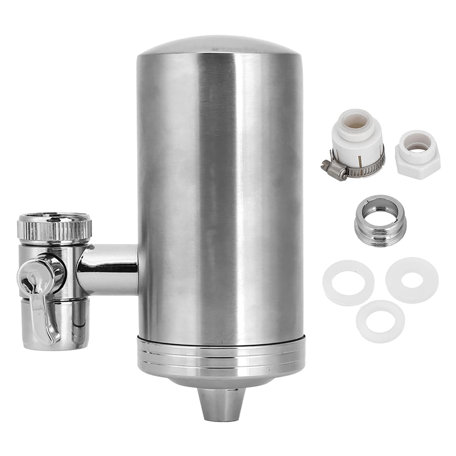 304 Stainless Steel Faucet Filter 7 Stage UF Filtration Technology Double Outlet Water Purifier Healthier Water with Ceramic Filter, Remove Scale, Heavy Metals