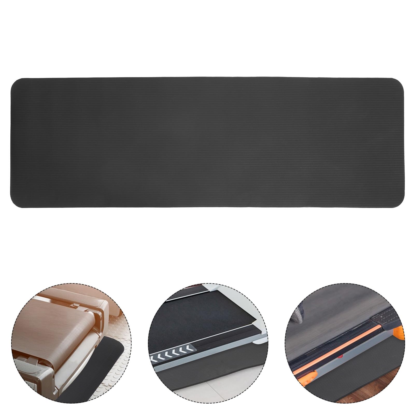 Happyyami Alfombrilla Antideslizante para Cinta De Correr y Gimnasio, Tapete Protector De Goma 183x61x0,8 Cm, Resistente Al Agua, Amortiguadora, para Equipos De Fitness En Casa y Suelos De Madera