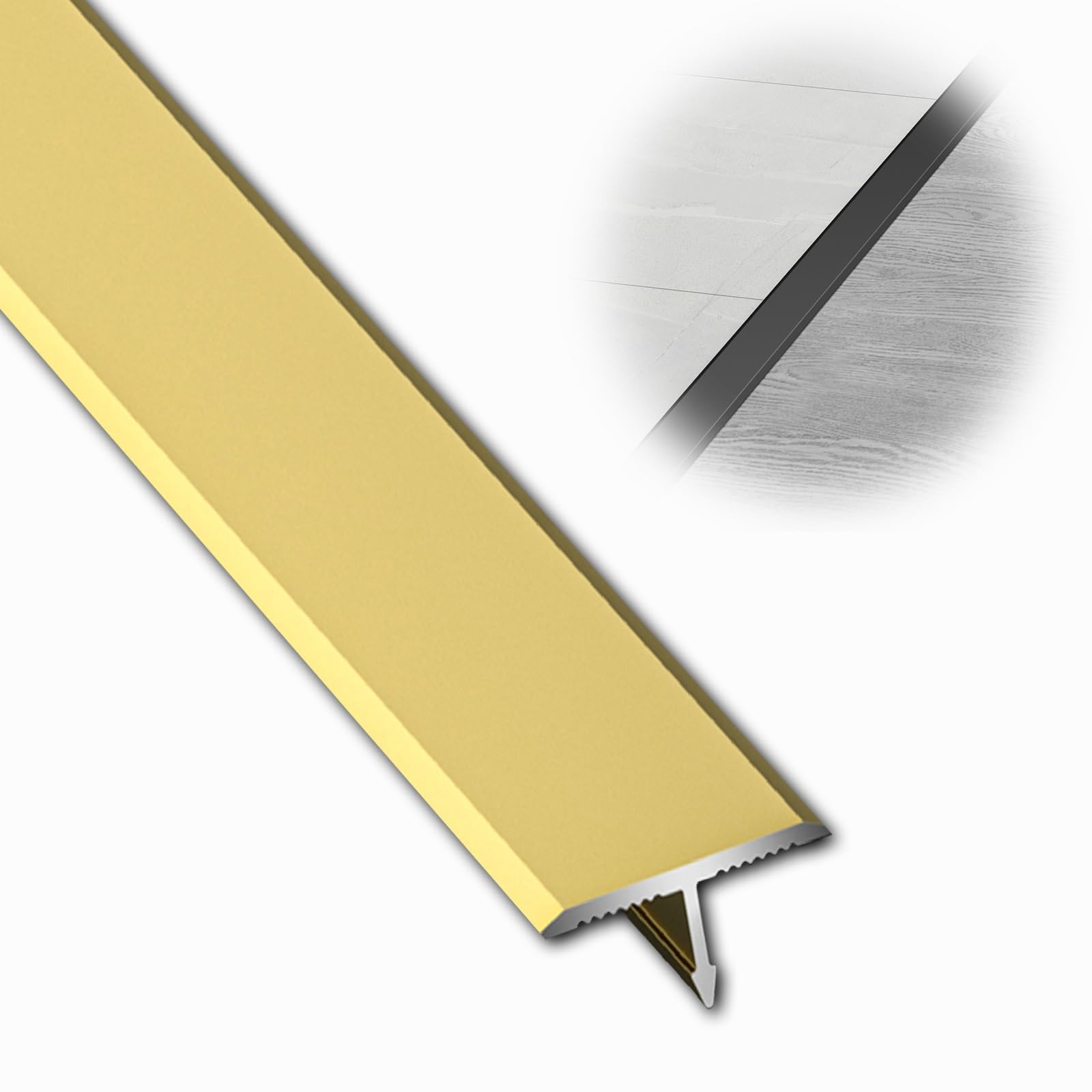 Bande de moulage en T anti-trébuchement pour seuils de porte | Profilé stratifié Slish h 270cm