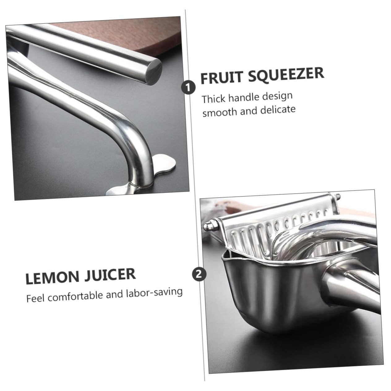 Alipis Exprimidor Manual de Acero Inoxidable para Cítricos Exprimidor de Frutas de Uso Doméstico para Exprimir Jugos