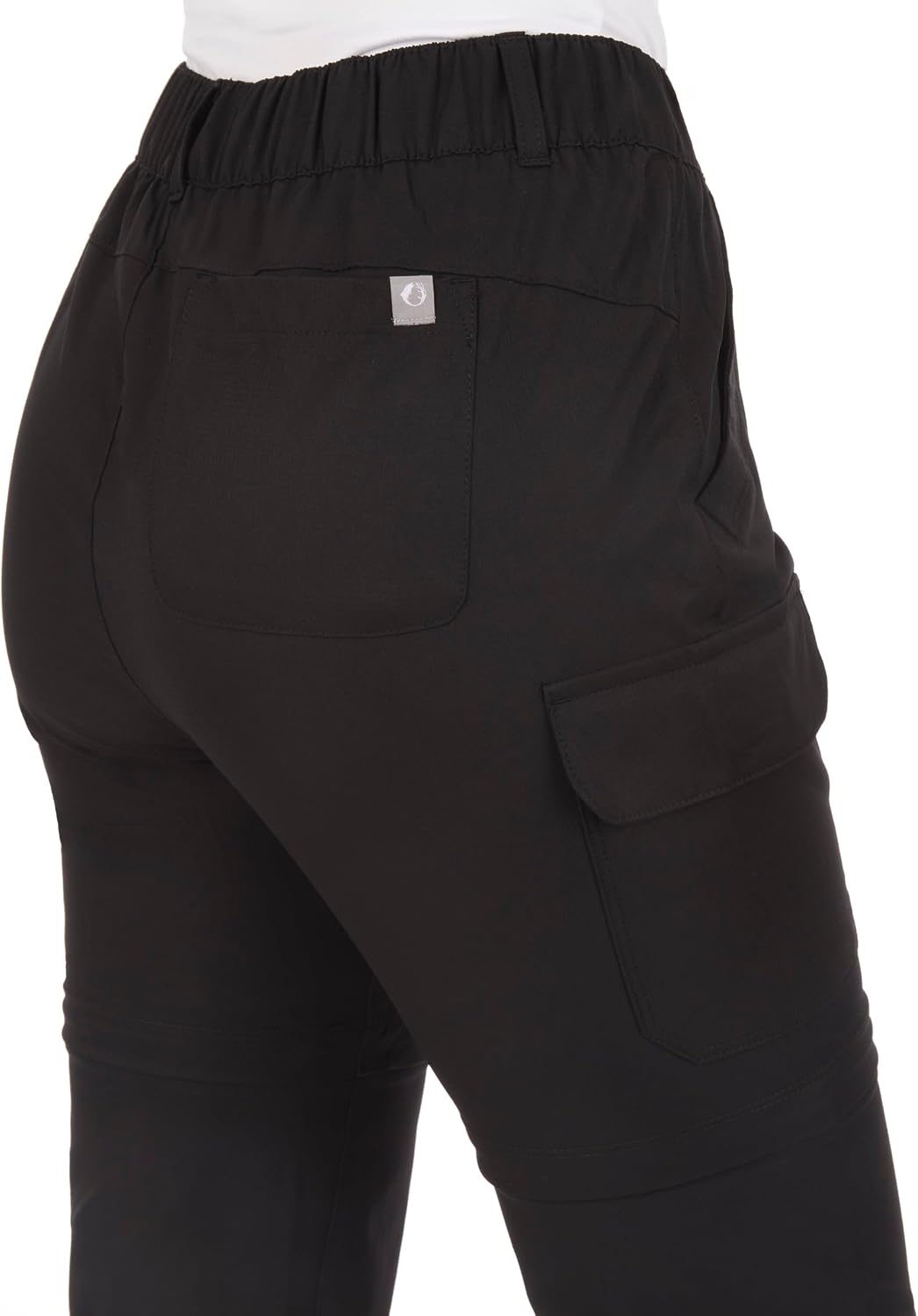 The American Outdoorsman Womens High Rise Hiking Trail Convertible Pants to Shorts - Stretch Cargo Pants for Women