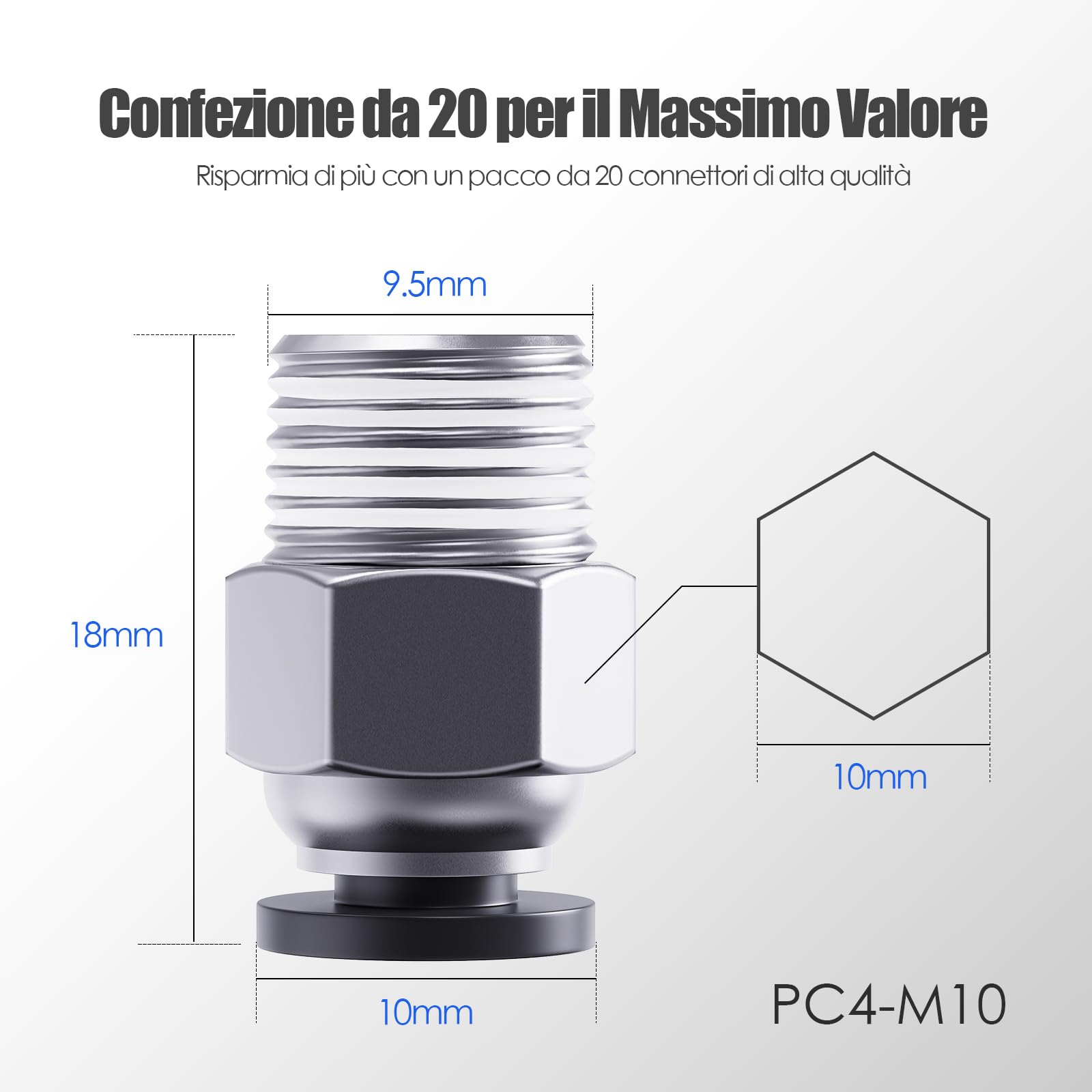 connettori per tubi in plastica da 4/7 e 8/11 per irrigatori da giardino