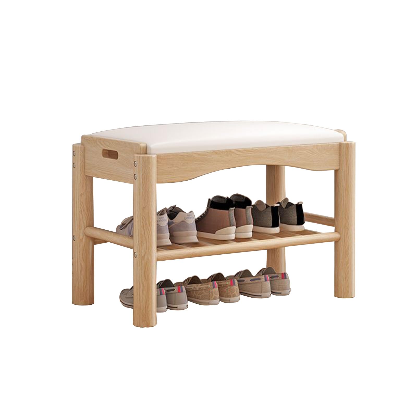 Banc à chaussures gain de place 60 cm pour entrée et petit salon