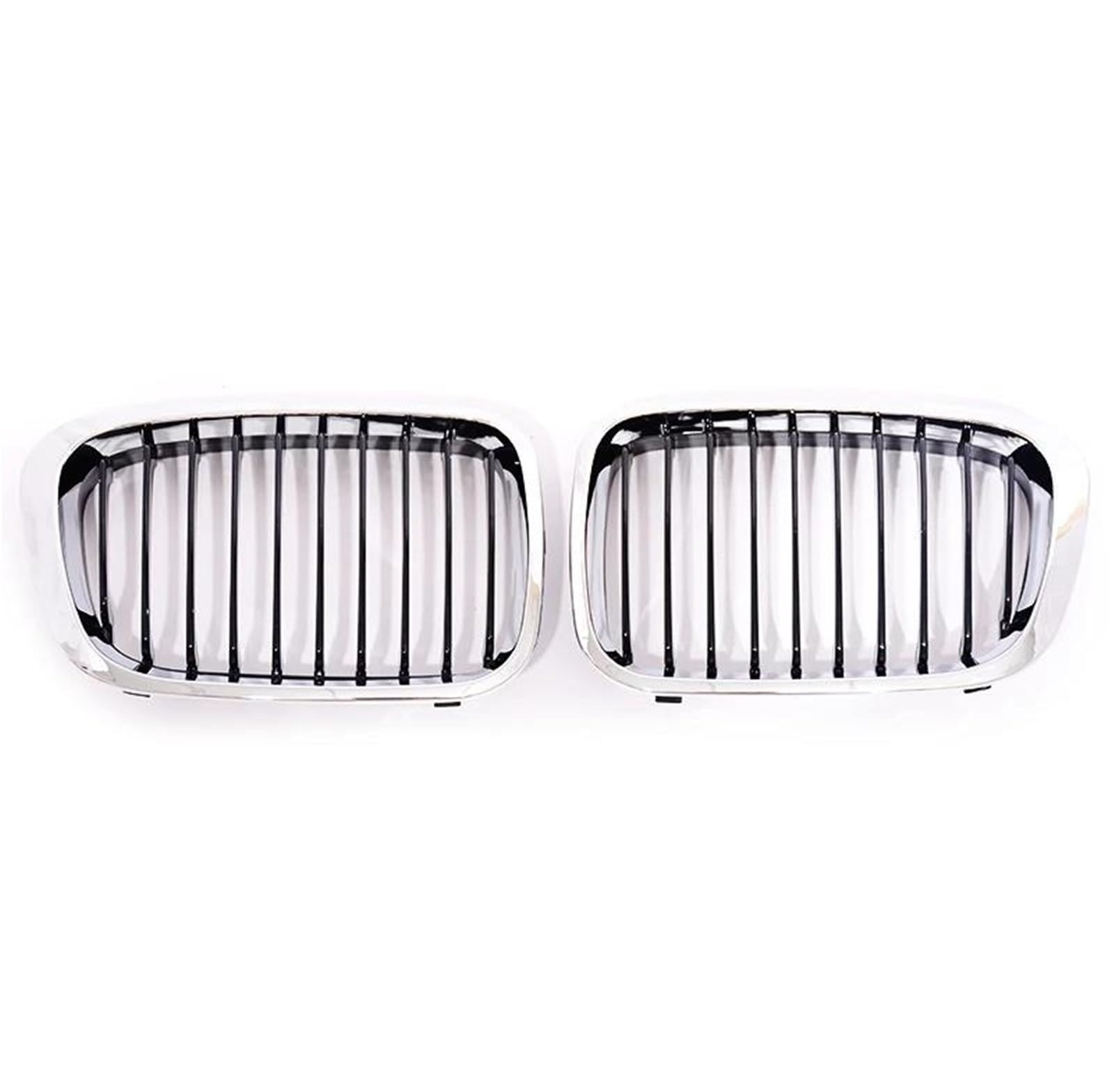 Calandre à Lamelles Simples Chrome Black pour BMW Série 3 E46