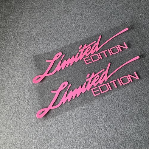 Image of 2X Car Styling Vinyl Graphic Decals for Limited Edition Truck Body Auto Rear Front Windshield Window Sticker 160x38mm (Pink)
