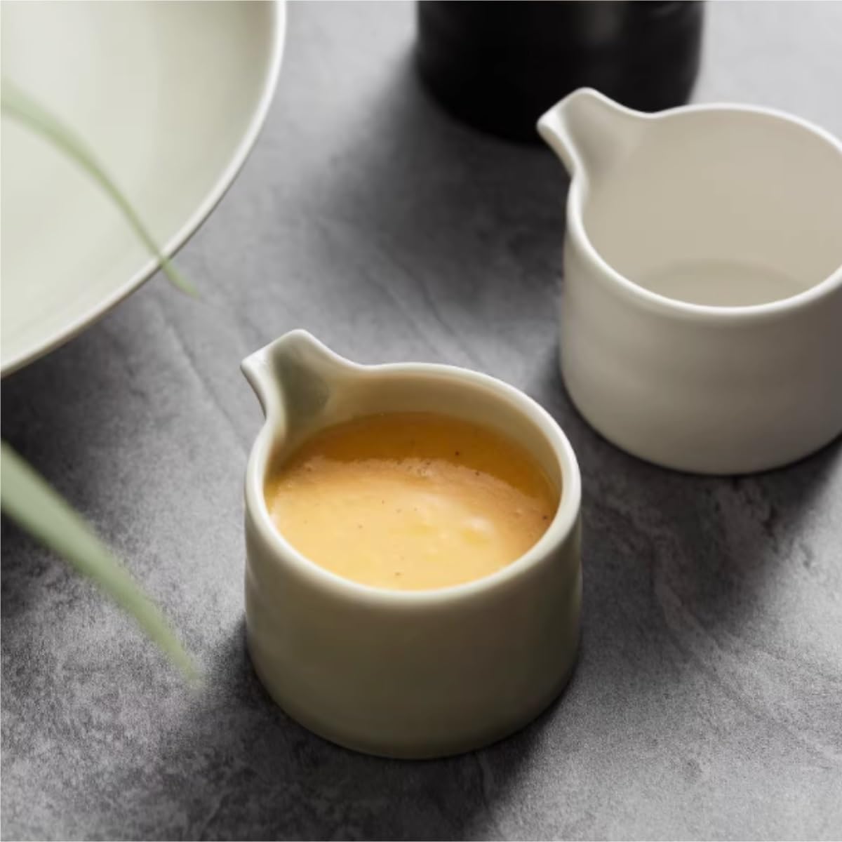 Salsiera Perfetta Per Salse Ciotola For Condimento In Ceramica For Bistecca, Secchio For Salsa, Semplice E Occidentale Nordico, Tazza For Caffè Latte Ristoranti E Feste(Grün)
