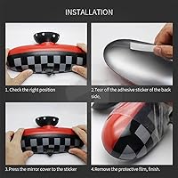 Vista 5 de Funda para espejo retrovisor interior de automóvil, compatible con Mini Hatchback Convertible Countryman Paceman DC02