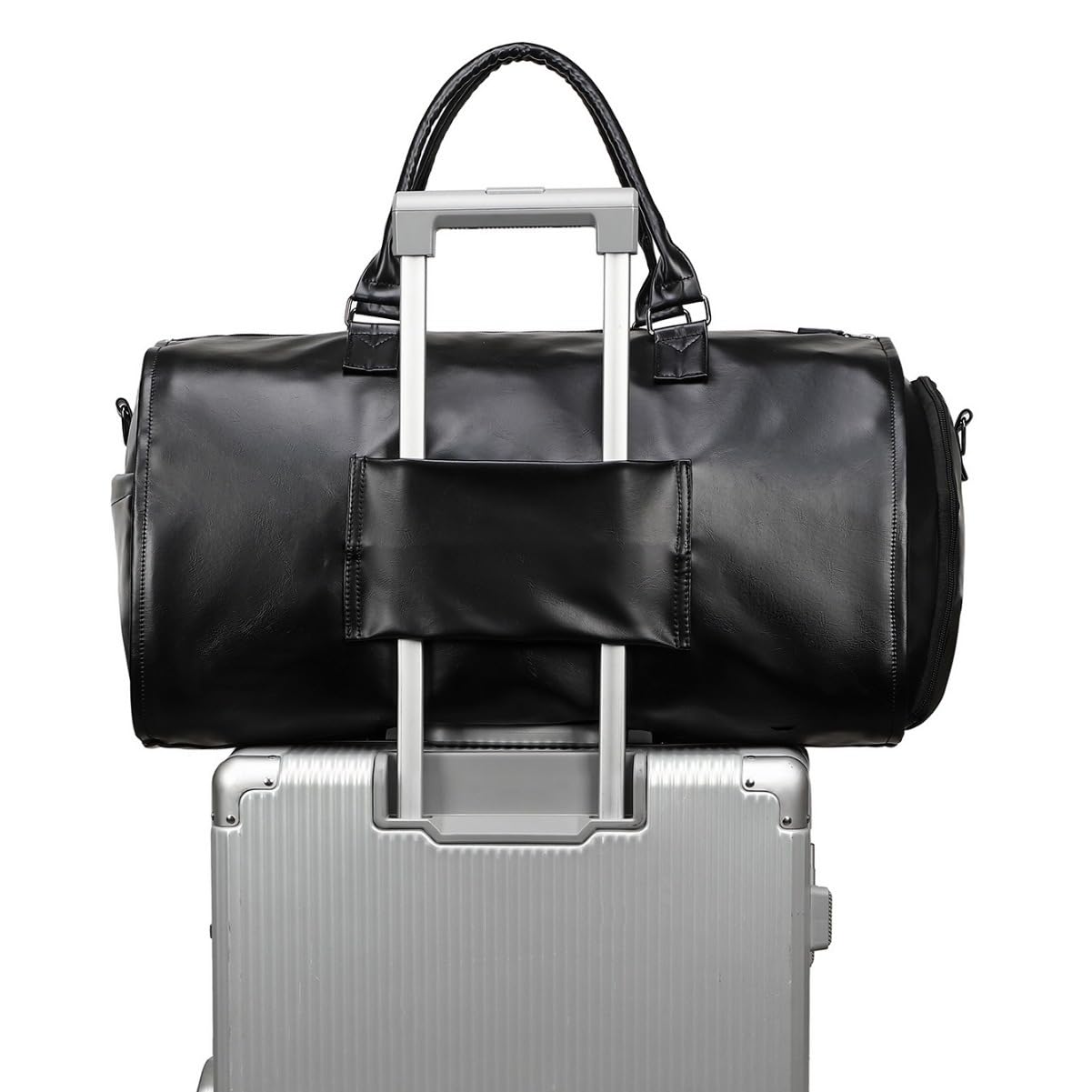 Garment Bag for Travel Unisex 2 en 1,Bolsa de Traje,Bolsa de Ropa Convertible,Bolsa de Viaje Plegable,Impermeable,Portatrajes hombre viaje y mujer,para Viajes,escapadas,Viajes de Negocios (Black)
