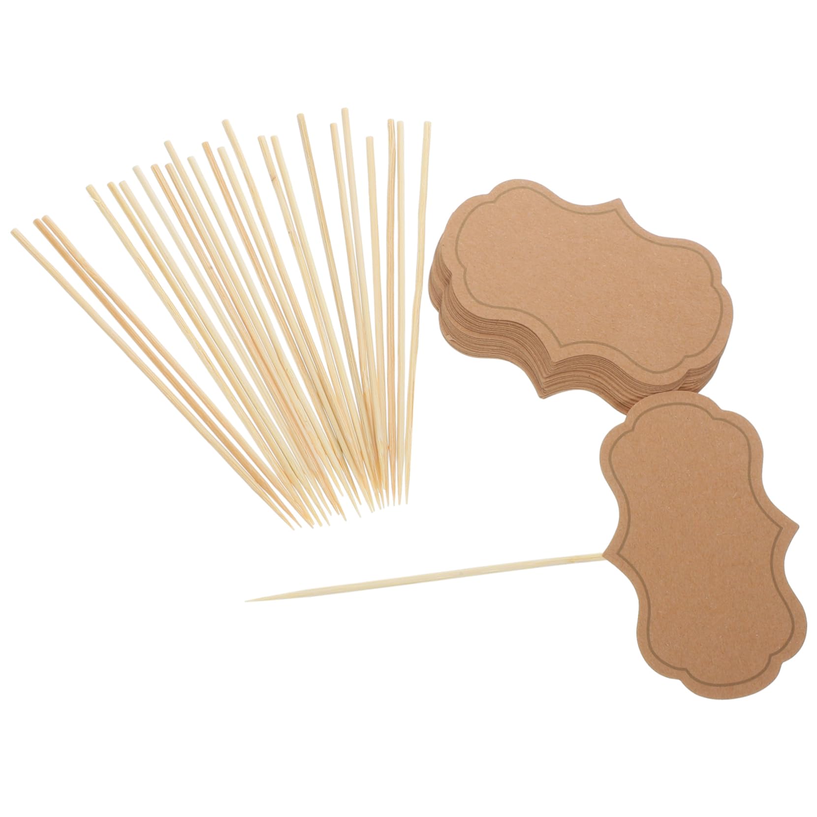 Cabilock 24pcs Writable Food Labels Charcuterie Markers Cheese Signs for Parties Buffets and Events Easy to Use Toothpick Flags for Desserts Food Identification