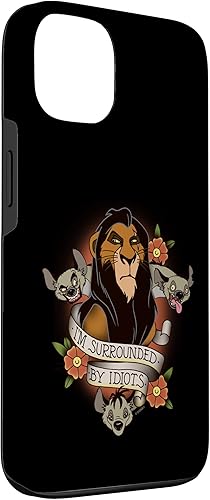 Miniatura 3 de Funda estilo tatuaje para iPhone 13 Disney The Lion King Scar Surrounded By Idiots