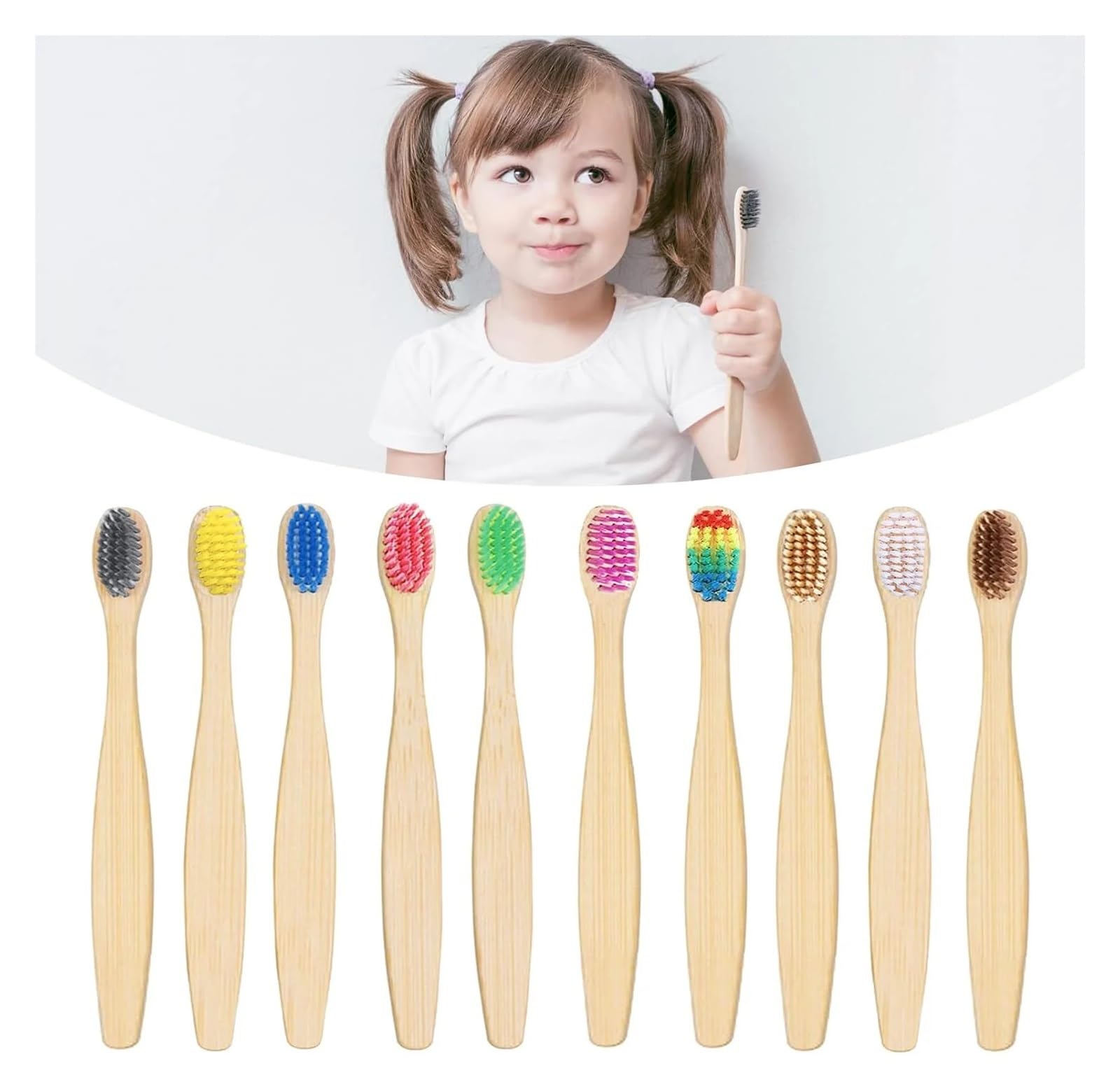 100 pezzi spazzolino colorato con setole morbide al carbone for sbiancamento dei denti igiene orale(100Pcs Brown)