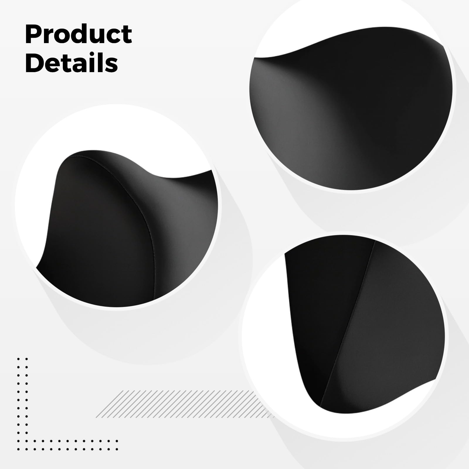 Cuscino per il collo dell'auto per la guida, supporto per poggiatesta del sedile dell'auto, con rimbalzo lento, design ergonomico, 26,9 x 27 x 13 cm, nero, comodo poggiatesta per viaggi e