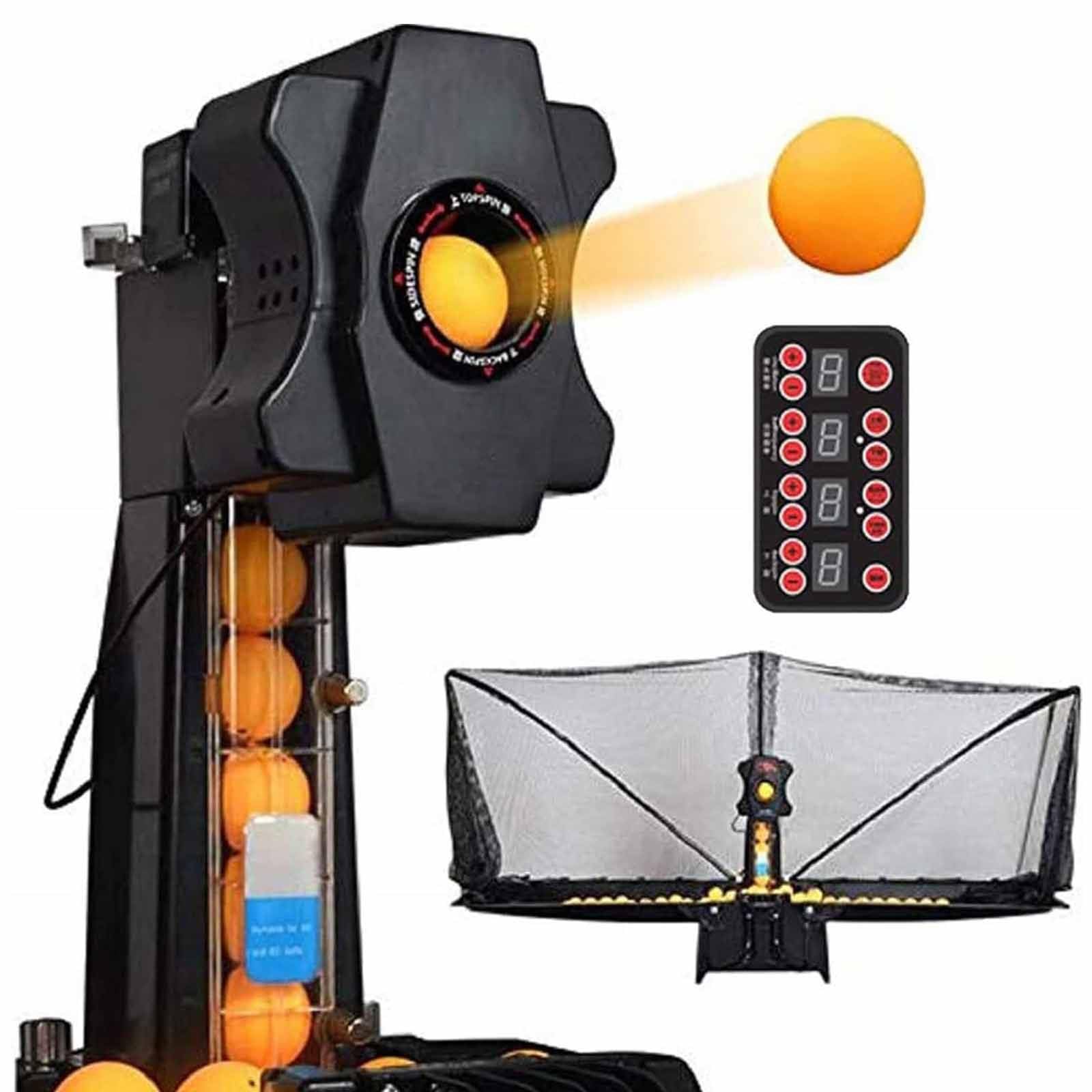 Tischtennisroboter mit Multi-Rotationswerfer, Ball-Recycling-Netz, automatische Sammlung für Training