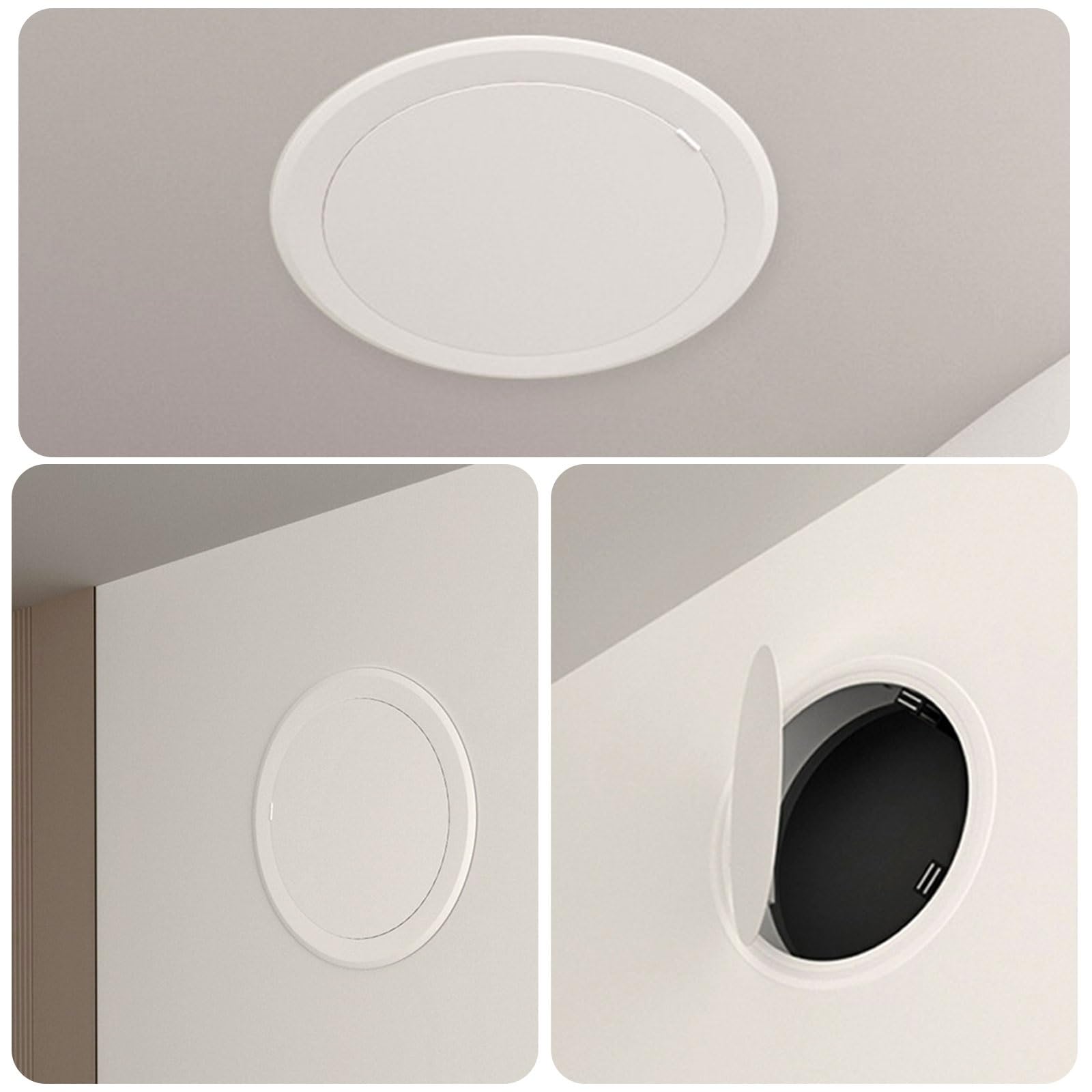 Panel de Acceso con Resorte, Puerta de Techo y Pared empotrada para fontanería y Electricidad, Marco de Aluminio, 40x40cm/16x16in, fácil instalación.