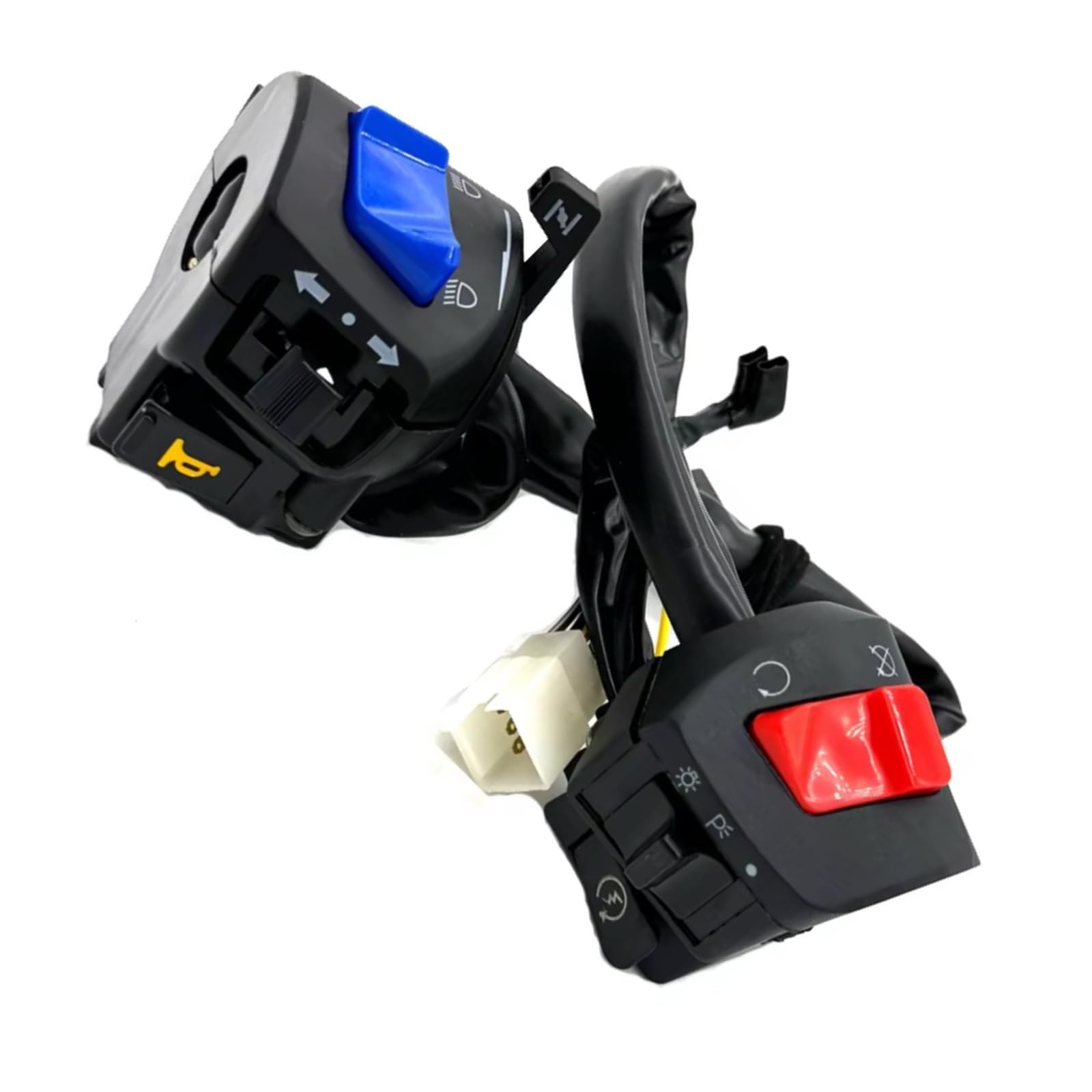 Interruttore Universale Per Manubrio Moto Da 22mm: Clacson, Indicatori Di Direzione, Luci Fendinebbia, Avviamento Impermeabile Manubrio Kill Interruttore(1 pair)