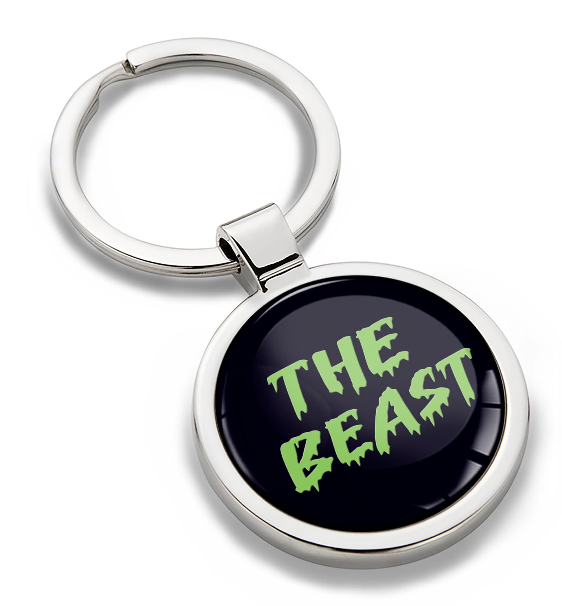 Biomar Labs Metal Keyring with 3D Domed Sticker Key Chain Men Women KK
