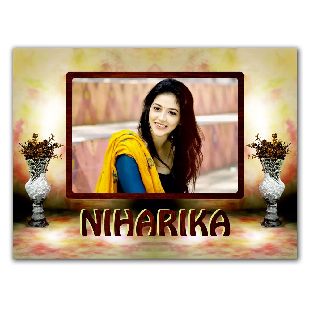 Plan To Gift 1 photo Customized Photo Frame Table top with Name Collage | Customized Gift for raksha bandhan, anniversary, birthday and other functions Frame with Name 9 x 12 inch