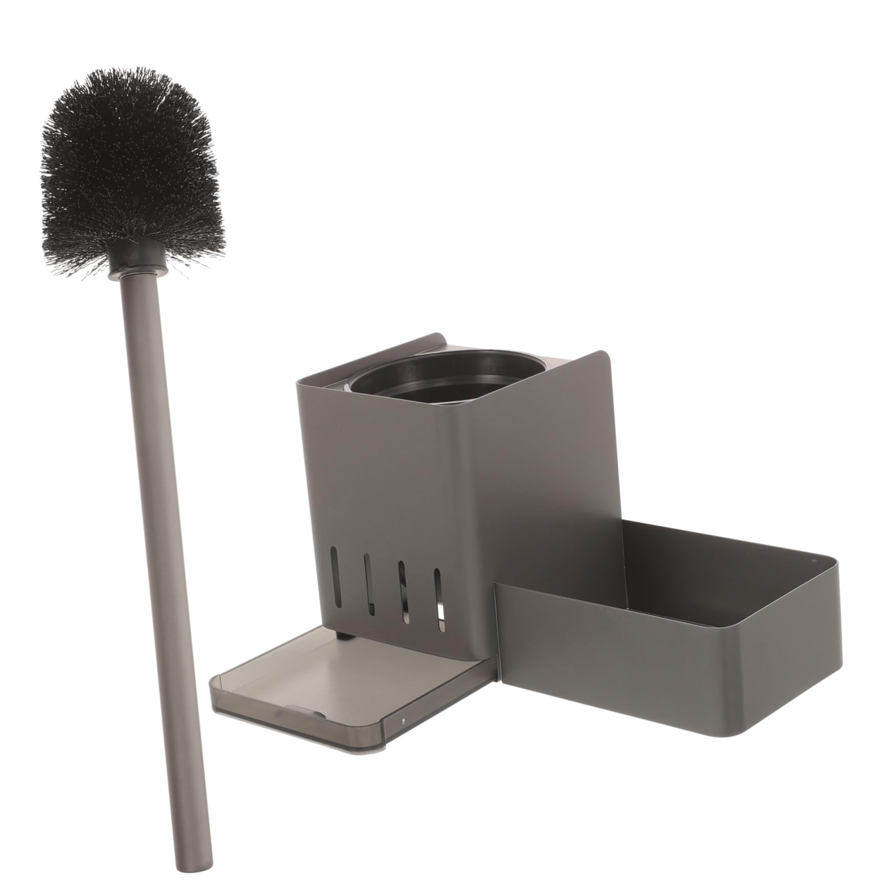 Support mural brosse de toilette pour nettoyer sans encombrer le sol