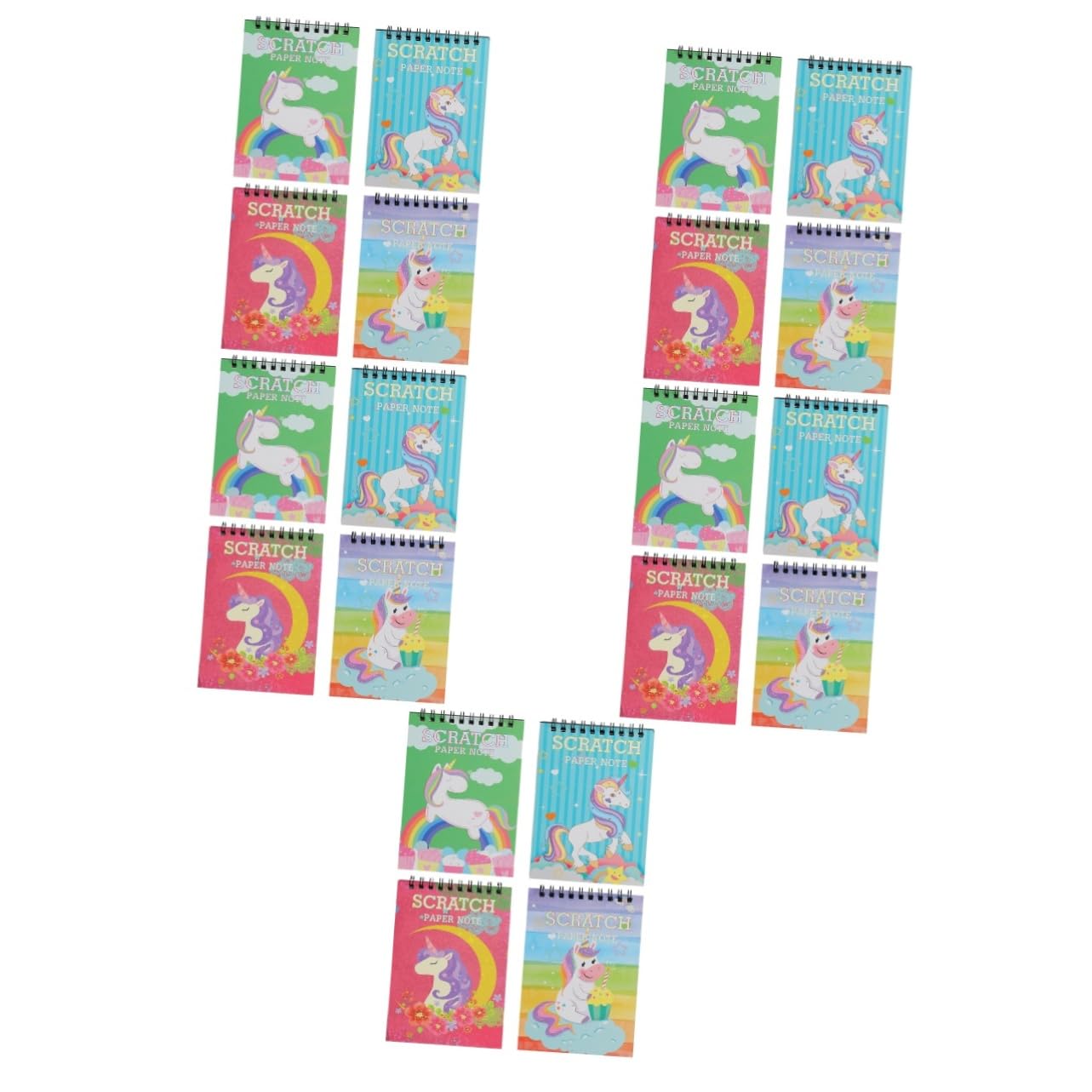 Operitacx 5 Sätze Spulen Kratz Zeichenbuch Cartoon Tragbares Taschen Zeichenbuch Kindergarten DIY Kleines Buch Rubbelkarten Für Kinderspielzeug Kinderspielzeug Buntes 4 Stück * 5