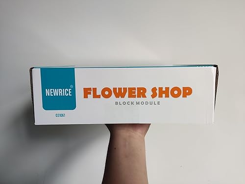 Miniatura 9 de Flower House - Juego de construcción de arquitectura con luz LED, kit de modelo de tienda de flores de la ciudad, juguete de bloques de construcción