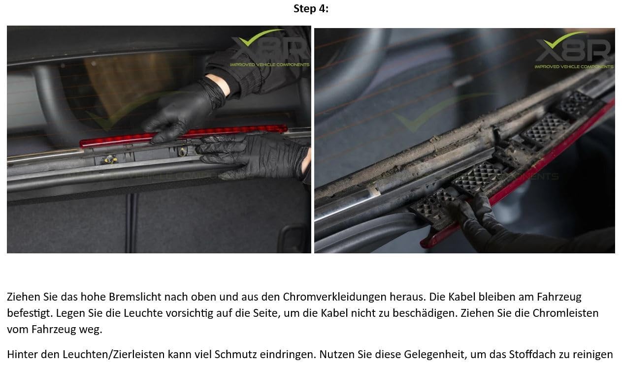 X8R Dichtung Chrom Zierleiste Verdeck kompatibel mit Mini Cooper Cabrio Bj 04-15