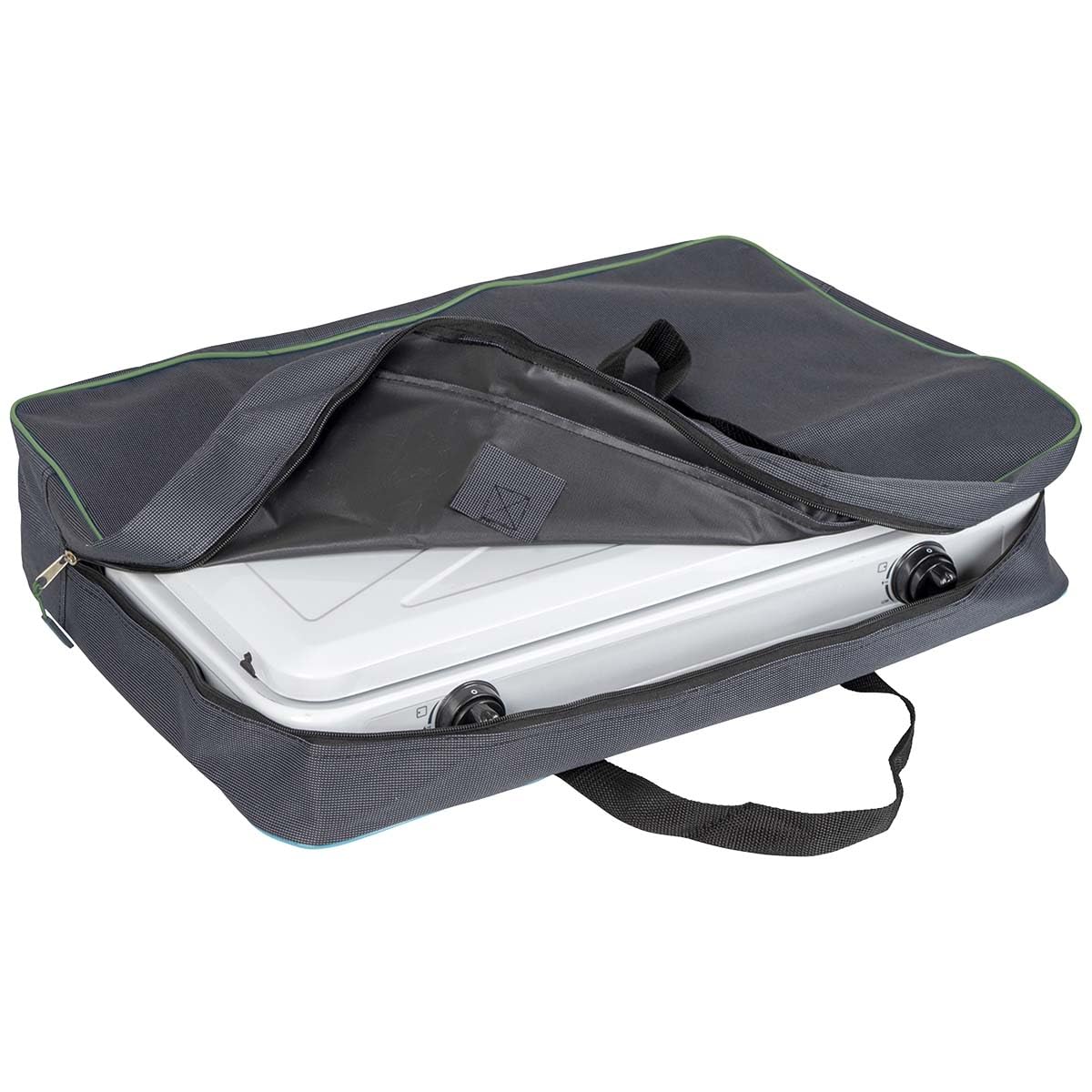 BO-Camp Polyester-Aufbewahrungstasche für Gaskocher, Grau und Schwarz, 50 x 30 x 8 cm, Nicht zutreffend