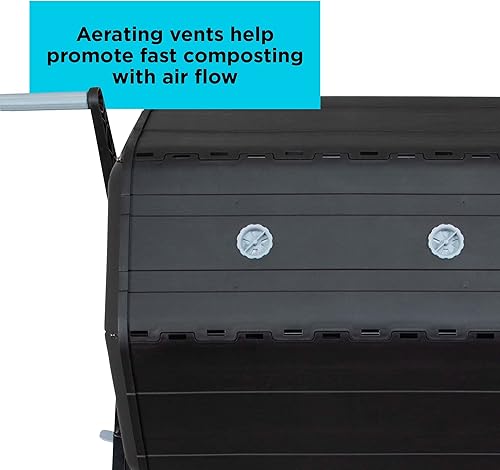 Miniatura 6 de BLACK+DECKER Vaso de compostaje de doble cámara de 40 galones al aire libre (BDSTGA9701)