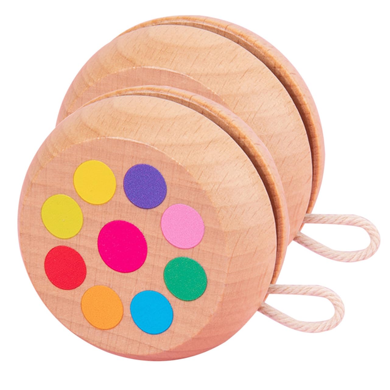 Abaodam Yoyos for Boys and Girls Party 2pcs Blue Yoyo Balls Wooden Toys for Boys and Girls Educational Toy Fingertip Plaything