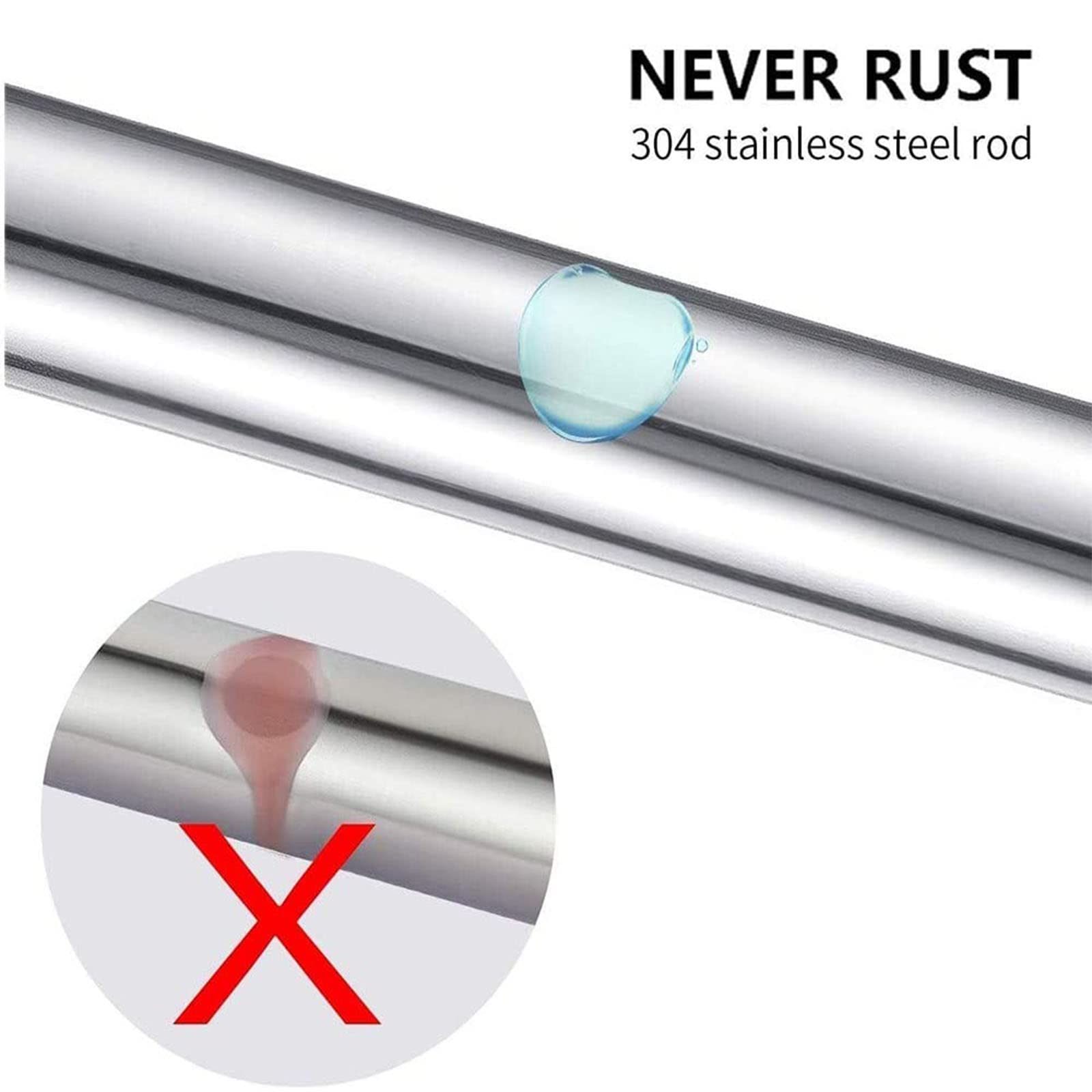 Barra Extensible en Forma de L para Cortina de Ducha - Acero Inoxidable Curvada, sin Necesidad de taladrar, 100% Inoxidable, Ajustable para baño, fácil instalación, diseño Que Ahorra Espacio