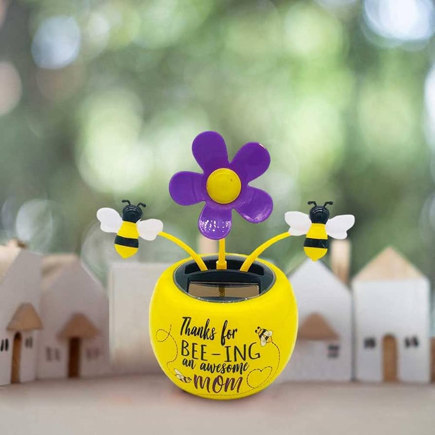 5eL “Electric Dancing Flower” - Red Solar Powered Dancing Flower Desk Toys, Set of 6, Warm Fuzzy