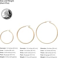 Vista 6 de Gacimy - Arracadas de oro para mujer chapados en oro real de 14 quilates con poste de plata de ley 925