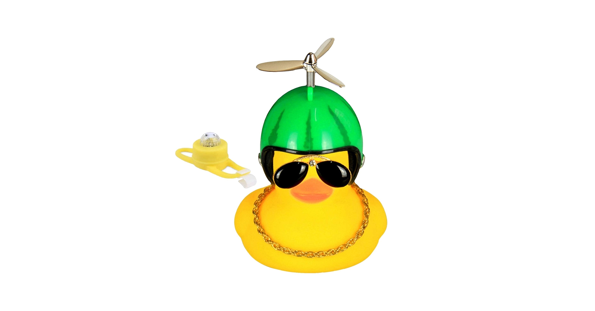 Amazon | 自転車ベル安全アヒル人形，サングラス付き多機能