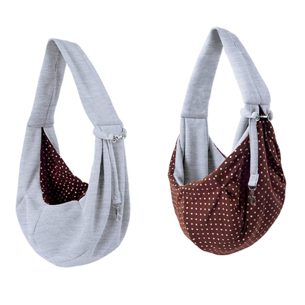 BUYGOO Borsa da Viaggio per Cani Trasportino da Passeggio, Trasportini Tracolle Animali Trasportino a Tracolla Reversibile Borsa, Portante Borsa da Viaggio Lavabile, Ideale per Cani o Gatti Piccola