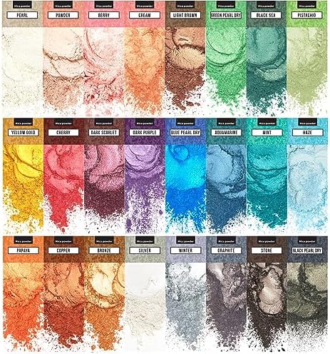 Soap Shop Mica Powder Soap Making Kit Makeup Dye, 24 Colors